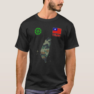 Camiseta Taiwán Taiwán mapa Bandera de Taiwán
