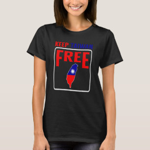 Camiseta Taiwán: Taiwán: Taiwán: Mapa de bandera libre apoy