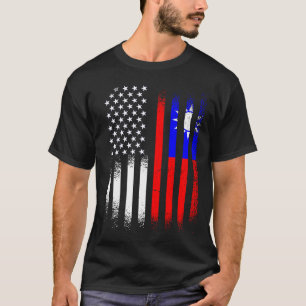 Camiseta Taiwanese American Patriot Grown Country USA Flags