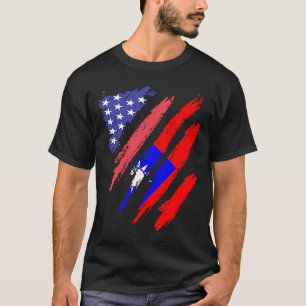 Camiseta Taiwanese American Patriot Grown Heart Flag Stripe