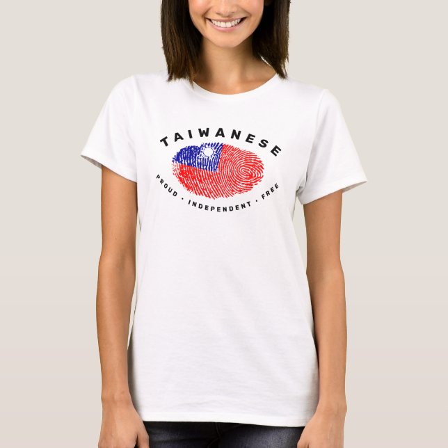 Camiseta Taiwaneses orgullosos de ser independientes libres (Anverso)