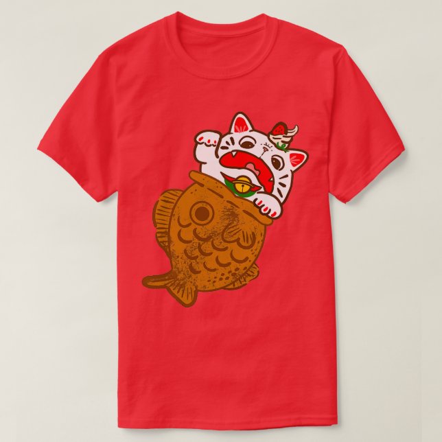 Camiseta Taiyaki Neko (Diseño del anverso)