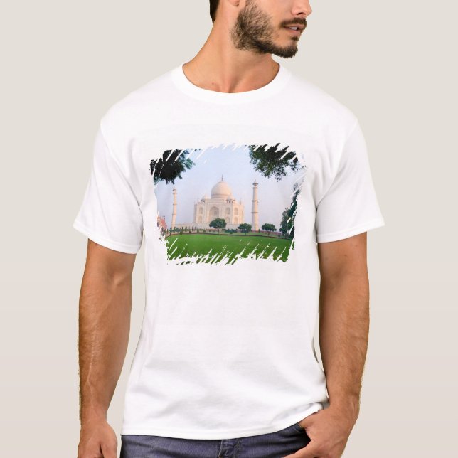 Camiseta Taj Mahal al amanecer una de las maravillas de la (Anverso)
