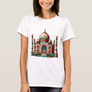 Camiseta Taj Mahal en un diseño decorativo