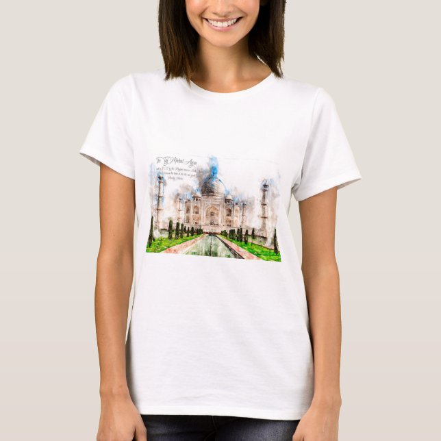 Camiseta Taj Mahal Watercolor (Anverso)
