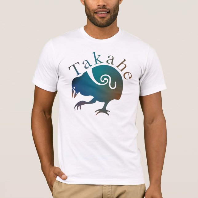 Camiseta TAKAHE de aves de Nueva Zelanda (Anverso)