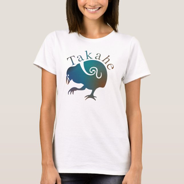 Camiseta TAKAHE de aves de Nueva Zelanda (Anverso)