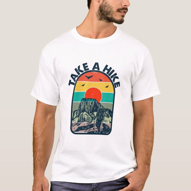 Camiseta Take a Hike Funny Quote T-Shirt | Minimalist Outdo (Anverso)
