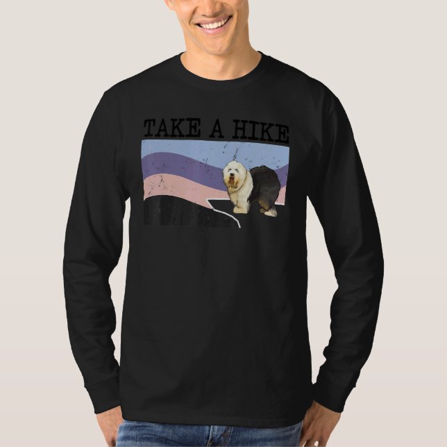 Camiseta Take A Hike Old English Sheepdog  Graphic Hiking (Anverso)