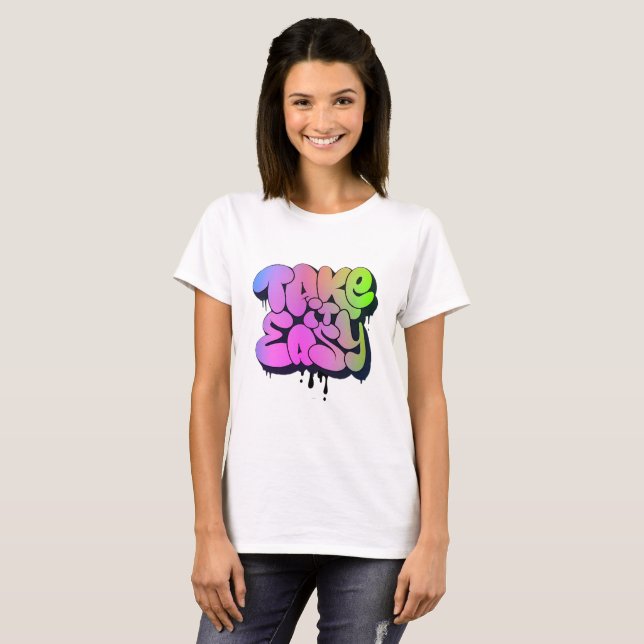 Camiseta Take It Easy Neon Graffiti Tee Uplift Collection (Anverso completo)