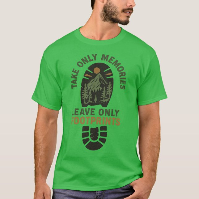 Camiseta Take Only Memories Leave Only Footprints Eco Hikin (Anverso)