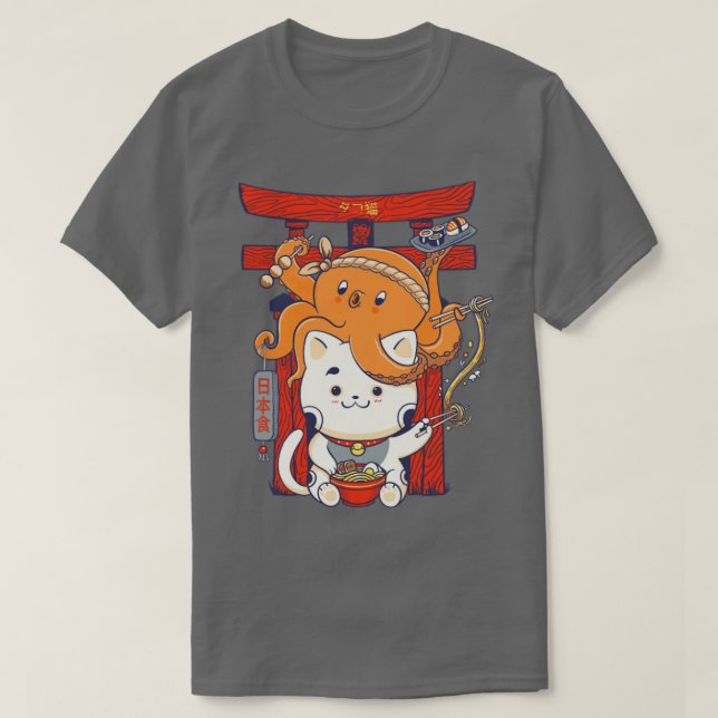Camiseta Tako y el restaurante Neko (Diseño del anverso)