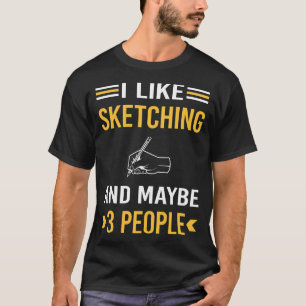 Camiseta Tal vez 3 personas esbozando