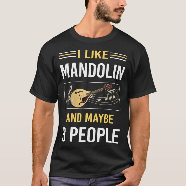 Camiseta Tal vez 3 personas Mandolin (Anverso)