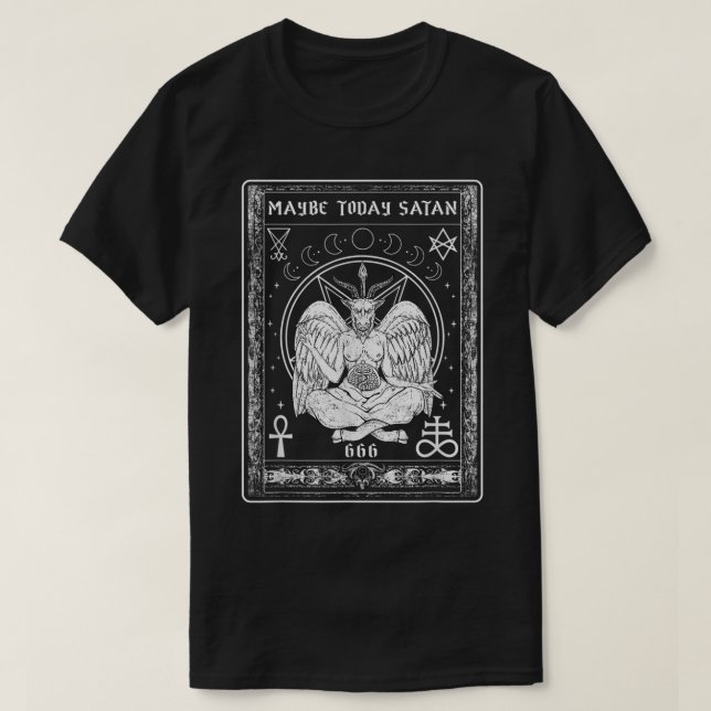 Camiseta Tal vez hoy los versos satánicos de Satanic Tarot (Diseño del anverso)