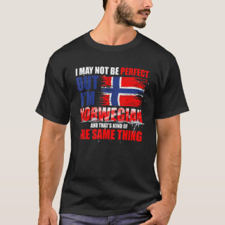 Camiseta Tal Vez No Sea Perfecto Pero Soy Noruega Divertida