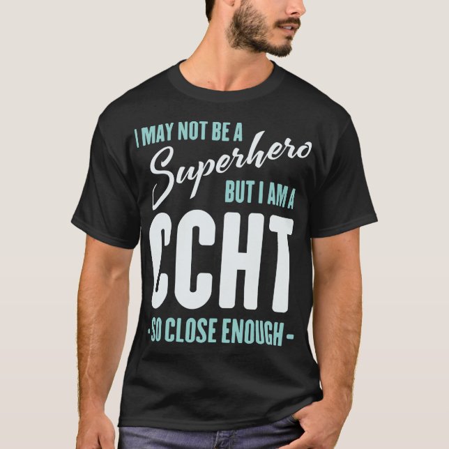 Camiseta Tal Vez No Sea Un CCHT Gracioso De Superhéroes (Anverso)