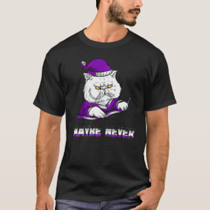 Camiseta Tal Vez Nunca Asexualidad Gato Enojado Bandera Ase