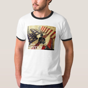 Camiseta Taladro América, bandera del vintage