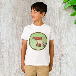 Camiseta Taladro Eléctrico Inalámbrico para el Hombre Retro