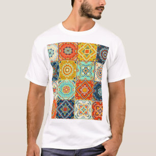 Camiseta Talavera, Azulejos, tapicería de mosaicos turcos.