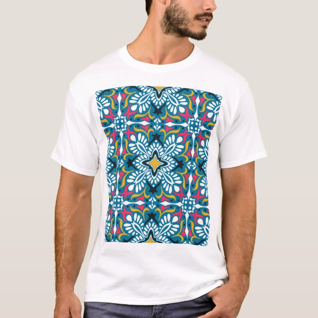 Camiseta Talavera Mosaic: Fondo de escritorio multicultural (Anverso)