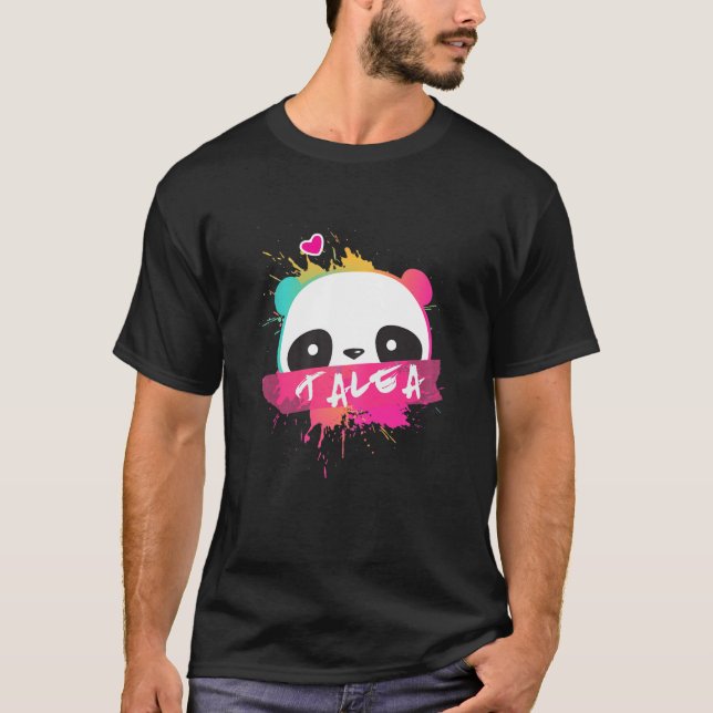 Camiseta TALEA - Hermoso Nombre Chica Con Panda Adorable (Anverso)