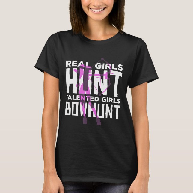 Camiseta Talentos Chicas Bowhunt tiro con arco con arco caz (Anverso)