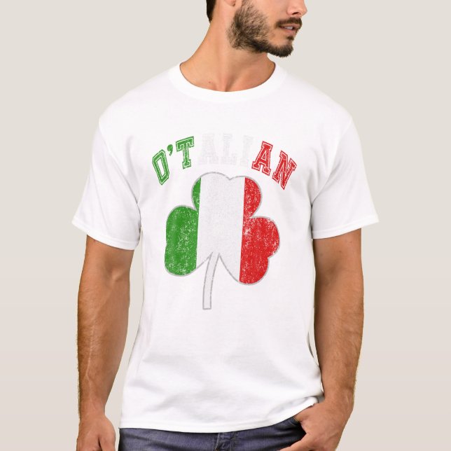 Camiseta talian St Patricks Day (Anverso)
