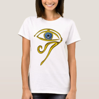 CAMISETA TALISMAN AZUL / ORO HORUS OJO