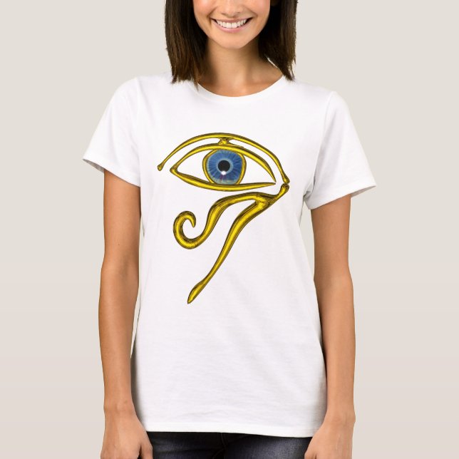 CAMISETA TALISMAN AZUL / ORO HORUS OJO (Anverso)