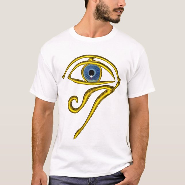 CAMISETA TALISMAN AZUL / ORO HORUS OJO (Anverso)