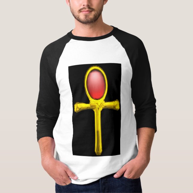 CAMISETA TALISMAN ROJO / GOLDEN ANKH (Anverso)