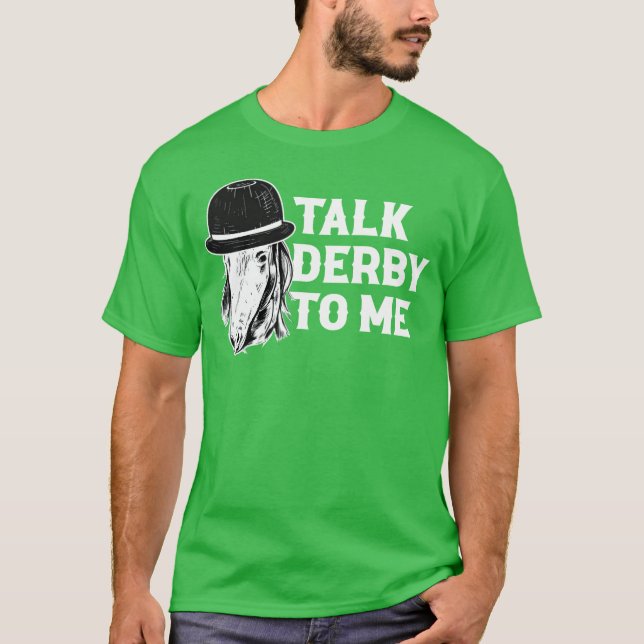 Camiseta Talk Derbyo Me Funny Hípticos Amigos Del Regalo De (Anverso)