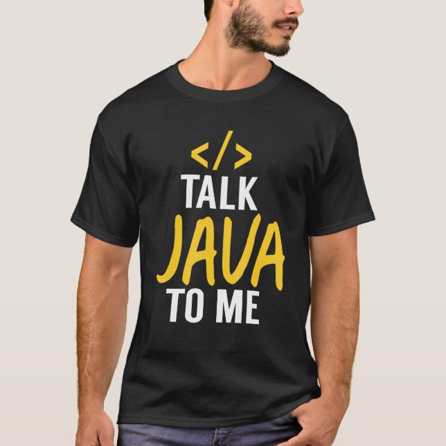 Camiseta Talk Java - Código de desarrollador de software Ja (Anverso)