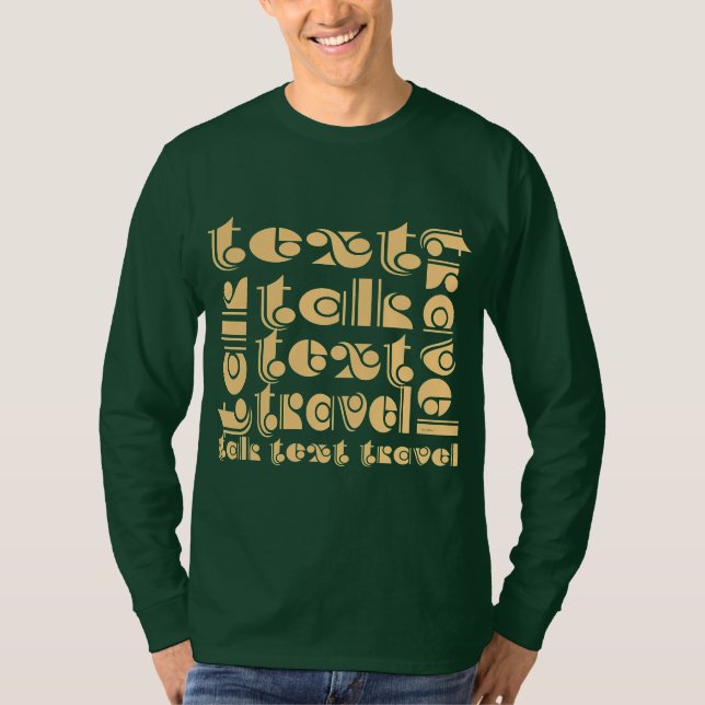 Camiseta Talk Text Travel Hombres Dr. Green Long Sleeve (Anverso)