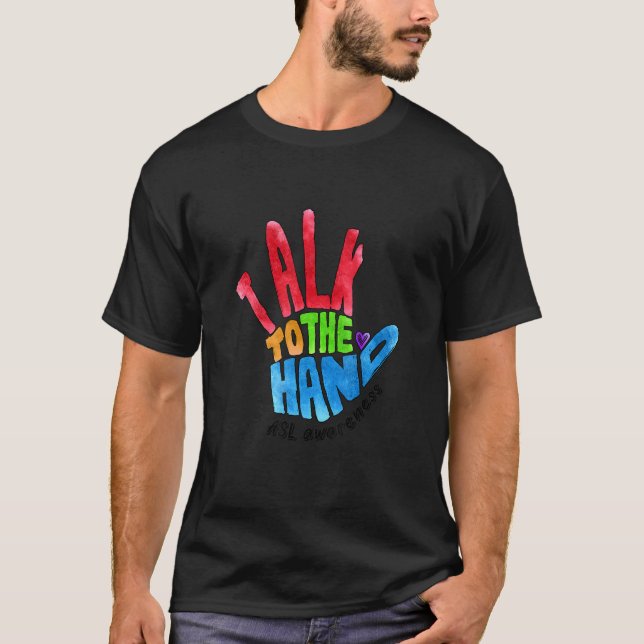 Camiseta Talk To The Hand SLP Awareness SLPA SLP Squad Sign (Anverso)