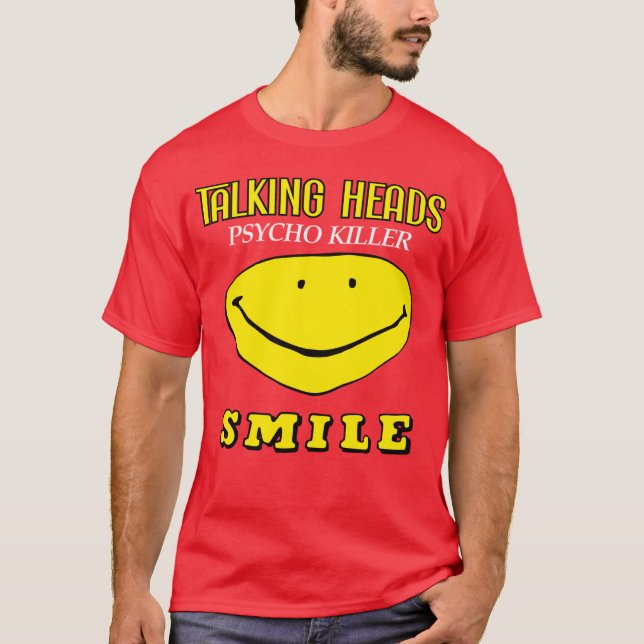 Camiseta Talking Heads Psycho Killer Smiley Dark New Wave D (Anverso)