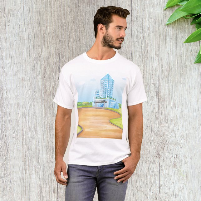 Camiseta Tall Blue Building Mens T-Shirt (Subido por el creador)