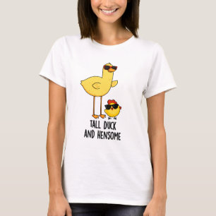 Camiseta Tall Duck Y Hensome Funsome Animal Pun