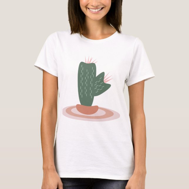 Camiseta Tall Green Plant on Rug Desert Cactus  (Anverso)