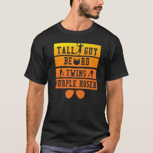 Camiseta Tall Guy Beard Twins Purple Hoser
