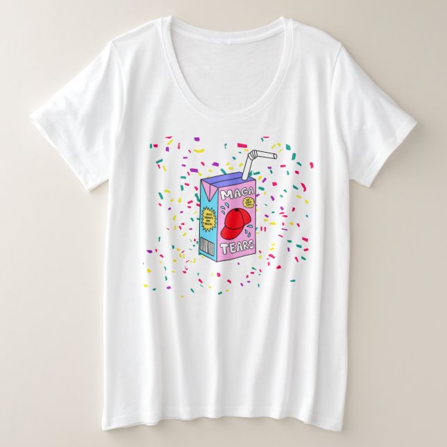 Camiseta talla grande MAGA Tears (Anverso del diseño)