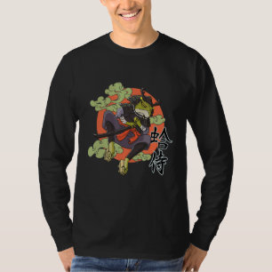 Camiseta Talla japonesa con traje samurais y katana