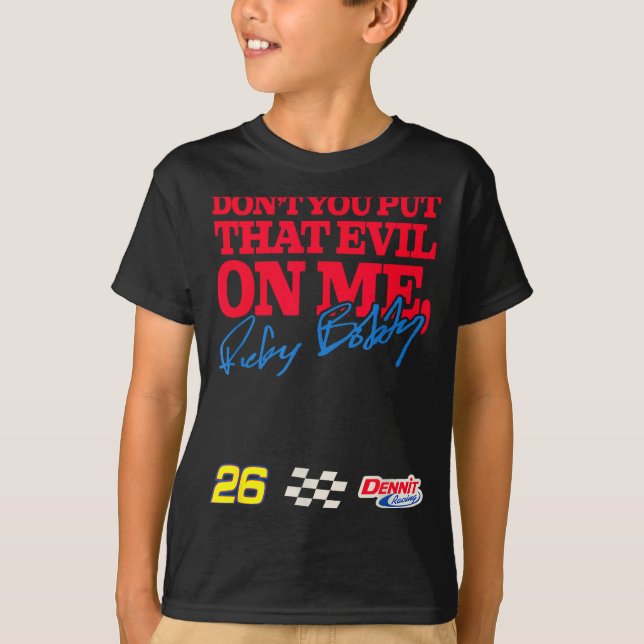 Camiseta Talladega Nights Don't Put That Evil On Me Funny M (Anverso)