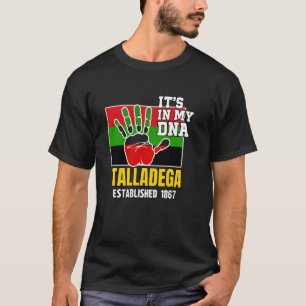 Camiseta Talladega, TC, Rojo, Negro y Verde HBCU