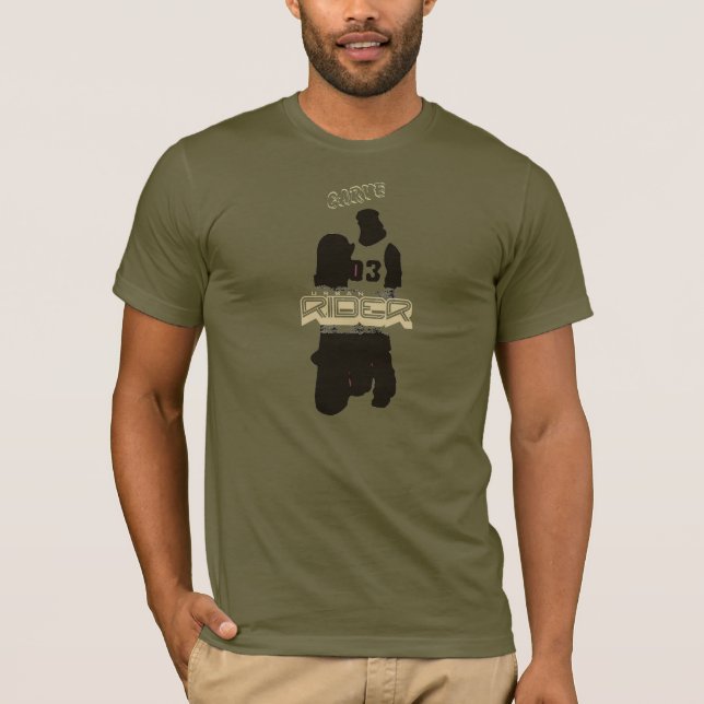 Camiseta talle al jinete del verde caqui (Anverso)