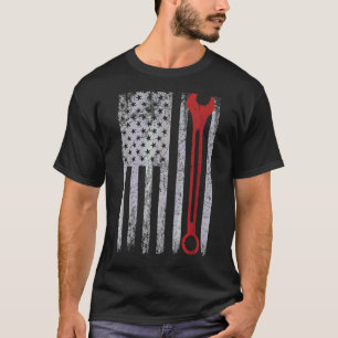 Camiseta Taller De Llave Mecánica De Automóvil De Bandera D