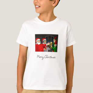 Camiseta Taller de Navidad de Santa Claus y la Sra. Claus