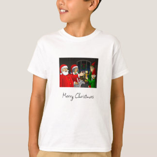Camiseta Taller de Navidad de Santa Claus y la Sra. Claus